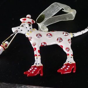 DEPT. 56 DOG Orn. MetaL/ XMAS/Holiday Patience Brewster/Vintage